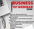Business 101 WEBINAR Sunday, MARCH26th@ 2pm